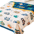 Scientific Sleep Underwater Scuba Cat Kitty Diver Submarine Fish Sea 100% Cotton Muslin Blanket Throw Cover For Bed Couch Sofa C