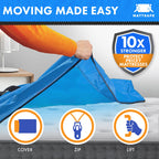 Nordic Elk Mattress Bags For Moving & Storage (King Size) - Mattress Cover For Moving - Heavy Duty, 8 Handles And Strong Zipper