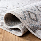 Safavieh Amsterdam Collection Runner Rug - 2'3'' X 6', Ivory & Grey, Moroccan Boho Design, Non-Shedding & Easy Care, Ideal For H