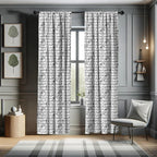 Ambesonne Music Window Curtains, Abstract Style Professional Pattern Notes And Clef Sheet Play Writing Print, Lightweight Decor