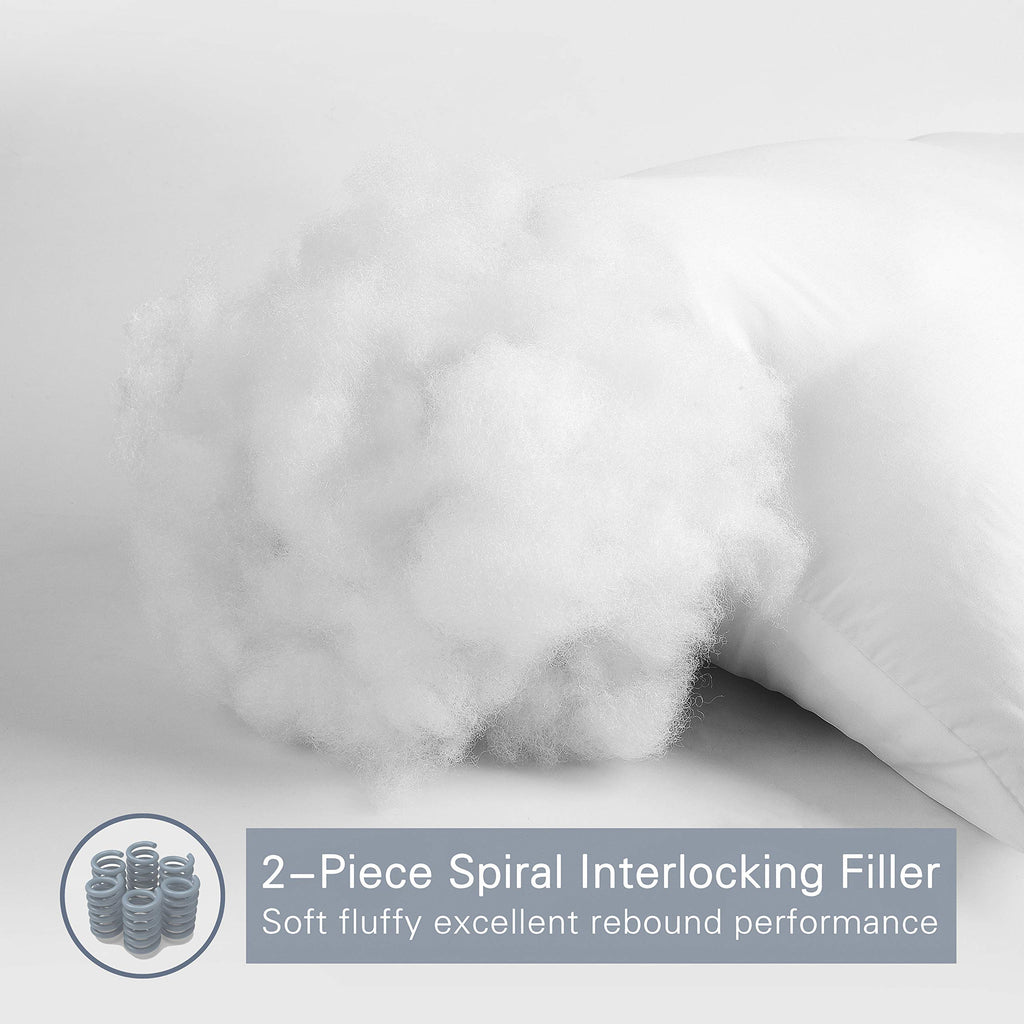 Edow Luxury Soft Pillows For Sleeping, Fluffy Down Alternative Polyester Fiber Filled Pillow, Home&Hotel-Collection, Machine Was