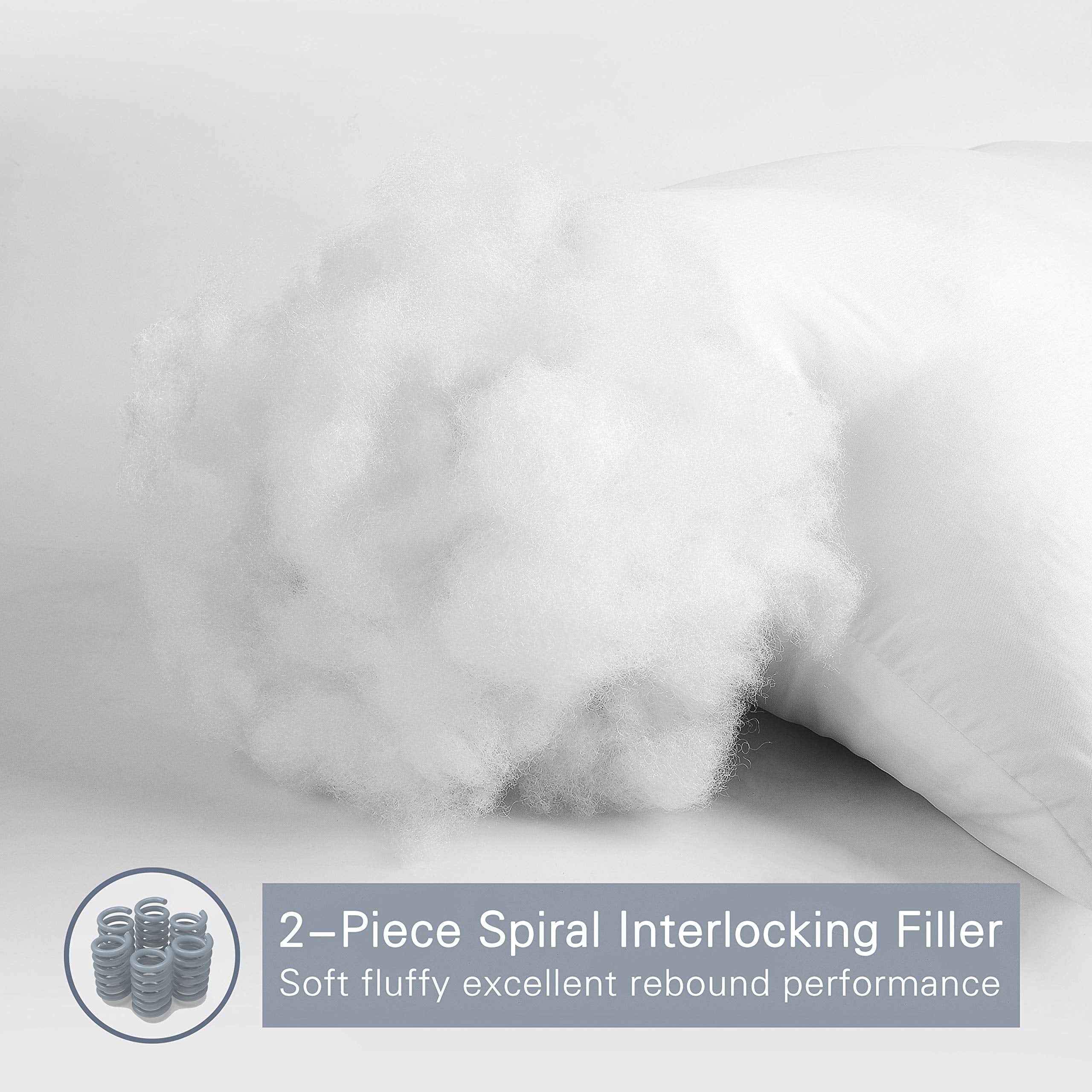 Edow Luxury Soft Pillows For Sleeping, Fluffy Down Alternative Polyester Fiber Filled Pillow, Home&Hotel-Collection, Machine Was