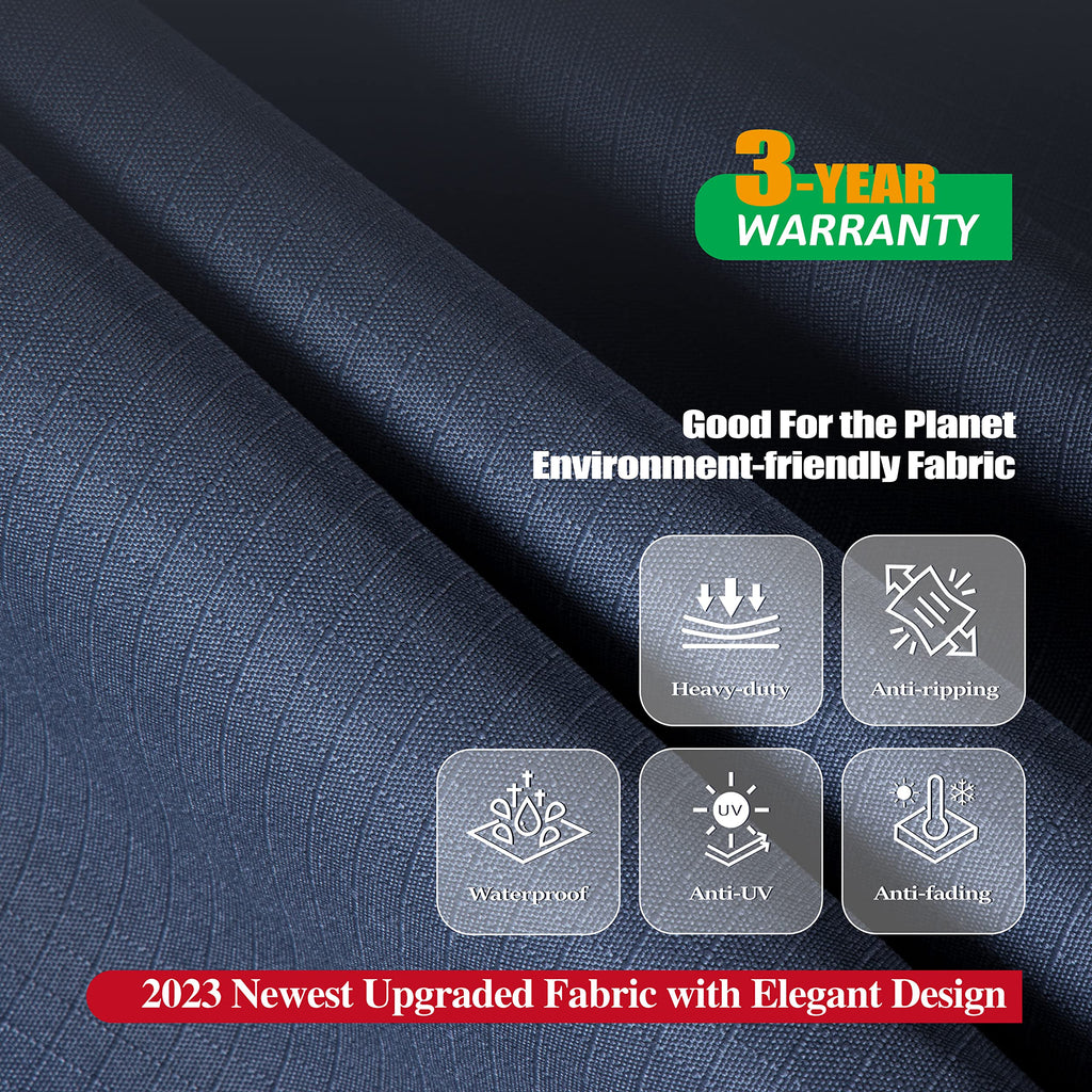 Patio Chair Covers, Heavy Duty Waterproof Uv Resistant Outdoor Large Deep Seat Lounge Chair Club Chair Cover, Grey, 40'W X 40'D X 36'H