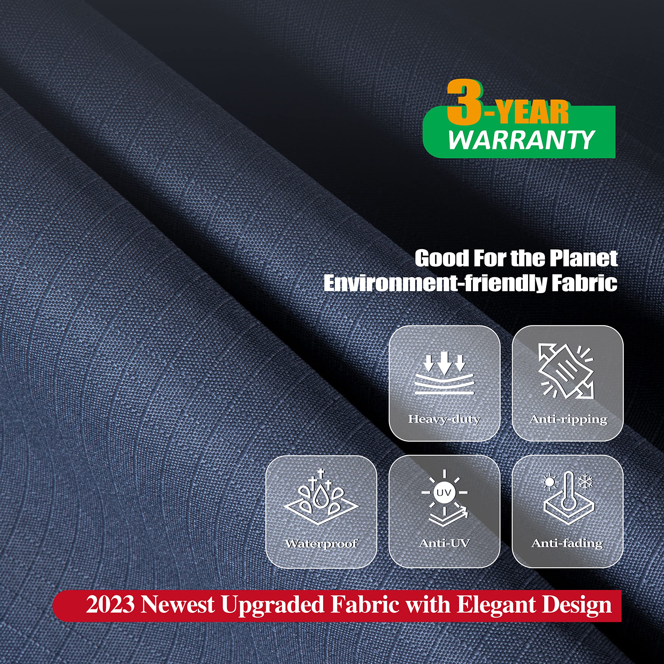 Patio Chair Covers, Heavy Duty Waterproof Uv Resistant Outdoor Large Deep Seat Lounge Chair Club Chair Cover, Grey, 40'W X 40'D X 36'H