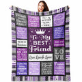 Best Friend Birthday Gifts for Women, Best Friend Blanket 60x50, Gifts for Best Friend Woman, Bestie Gifts for Women, Friendship
