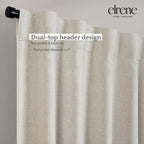 Elrene Home Fashions Harrow Solid Texture Blackout Single Window Curtain Panel, 52''X84'', Natural