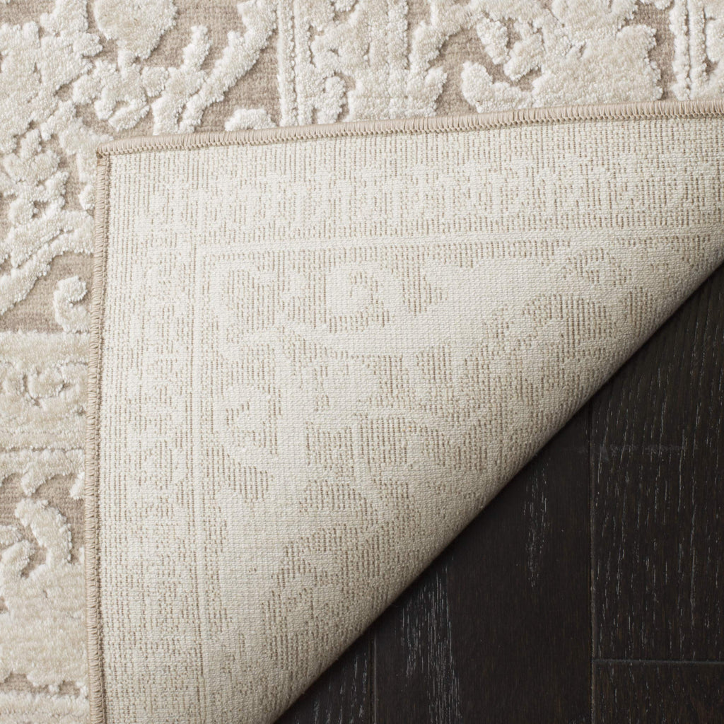 Safavieh Reflection Collection Area Rug - 8' Square, Beige & Cream, Vintage Distressed Design, Non-Shedding & Easy Care, Ideal F