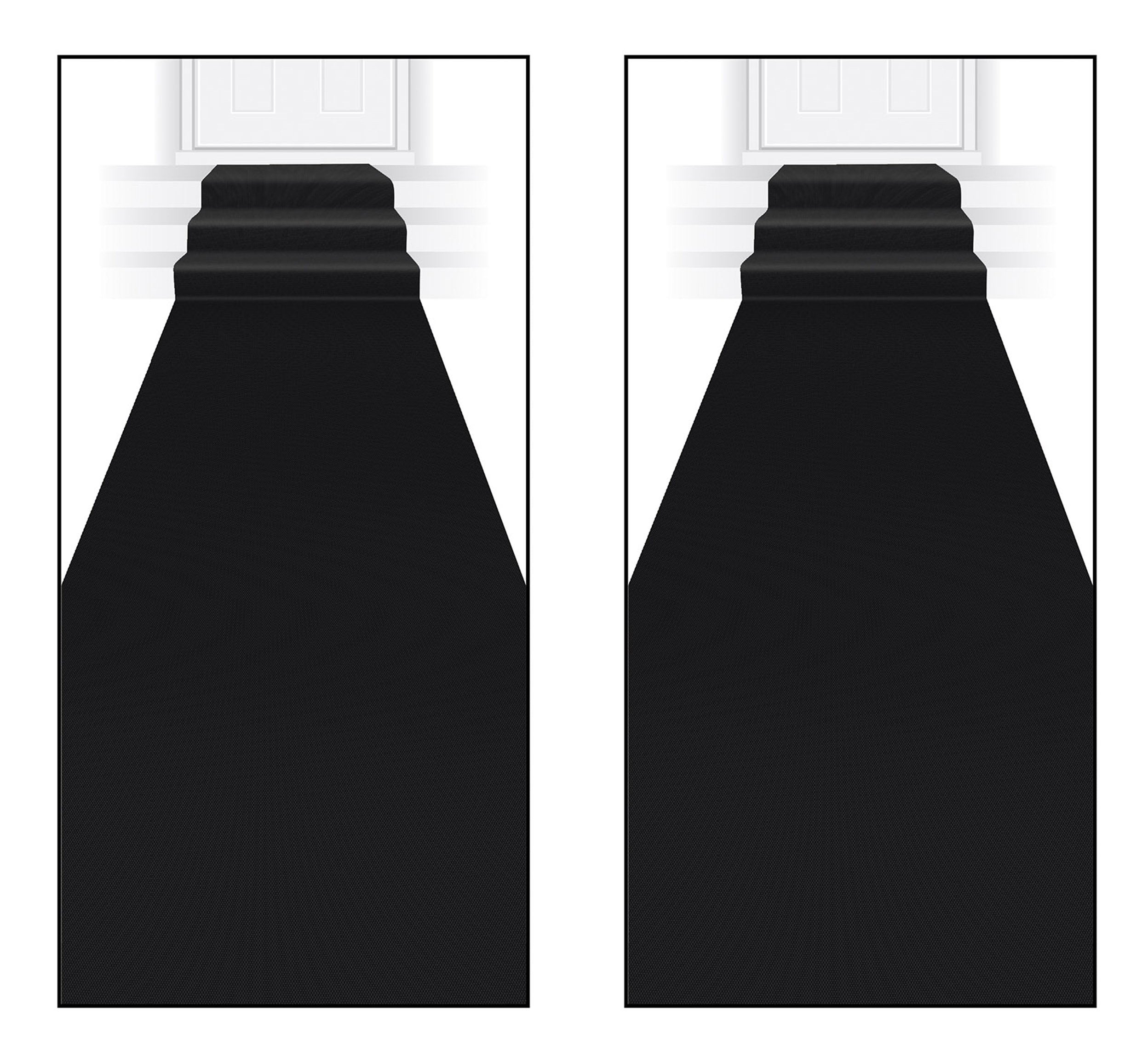 Beistle S50087-BKAZ2 Carpet Runner 2 Piece, Black