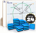 Scribbledo 24 Pack Dry Erase Xy Axis Graph Lap Boards 9    X 12    For Student And Classroom Use, Math White Board - Double Side