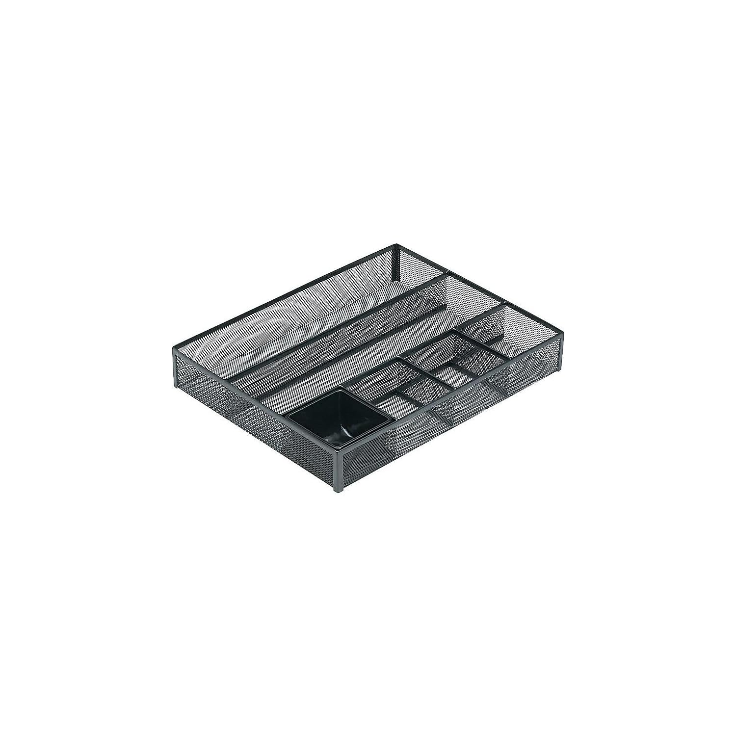 Deep Drawer Organizer, Mesh Steel, Black Qty:4