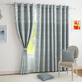 Story@Home Semi Long Door Curtains 8 Feet Long Set Of 1 | Geometric Printed | Medium Room Darkening Curtain | Curtains For Livin