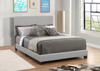 Coaster Home Furnishings Dorian Transitional Leatherette Upholstered Eastern King Size Panel Bed Frame 46-inch Headboard Grey 300763KE