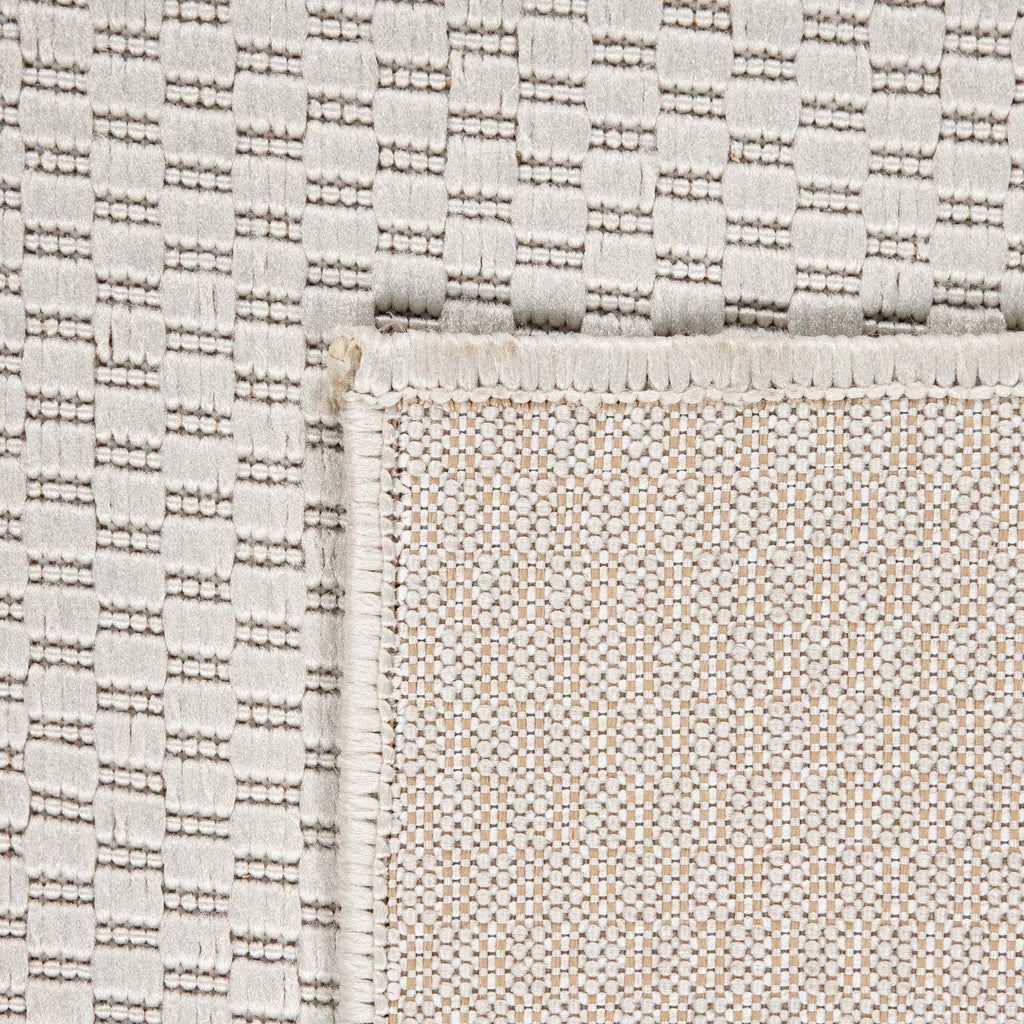Solid Outdoor Rug For Patio Or Balcony Waterproof In Mottled Cream, Size: 5'3' Round