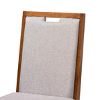 Baxton Studio Octavia Grey and Brown Finished Wood 2-Piece Dining Chair Set