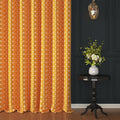 Story@Home Cotton LightFiltering Curtains 8 Feet Set Of 2,Bohemian Curtain,Abstract Print,Light Filtering Semi Long Door Curtai