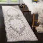 SAFAVIEH Reflection Collection Runner Rug - 2'3'' x 6', Dark Grey & Cream, Vintage Distressed Design, Non-Shedding & Easy Care, 