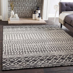 Livabliss Chester Boho Moroccan Area Rug,10' x 14',Black