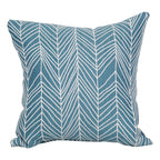 Blazing Needles Square Polyester Jacquard Throw Pillow, 17", Demeter Caspia