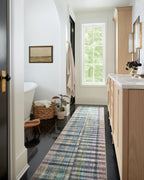 Loloi Chris Loves Julia X Humphrey Collection, Plum & Multi 3'-6'' X 5'-6'' Area Rug - Plaid Accent Rugs For Living Room, Bedroo