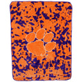 College Covers Everything Comfy Clemson Tigers Soft And Warm Huge Raschel Throw Blanket, 86' X 63'