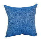 Blazing Needles Square Polyester Jacquard Throw Pillows, 17", Mabul Aegean 4 Count