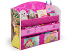 Delta Children Deluxe Book & Toy Organizer, Disney Princess, Fabric, 1 Count, Pink, Model TB83409PS