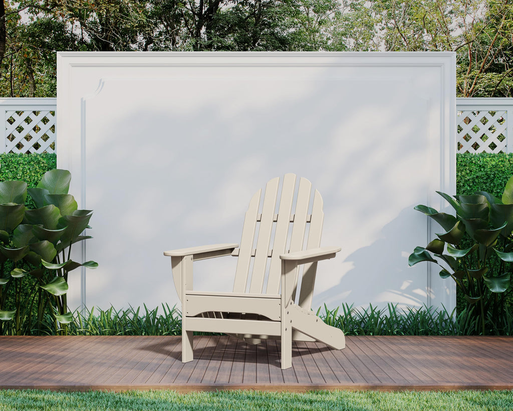 Polywood Ad4030Sa Classic Outdoor Adirondack Chair, Sand