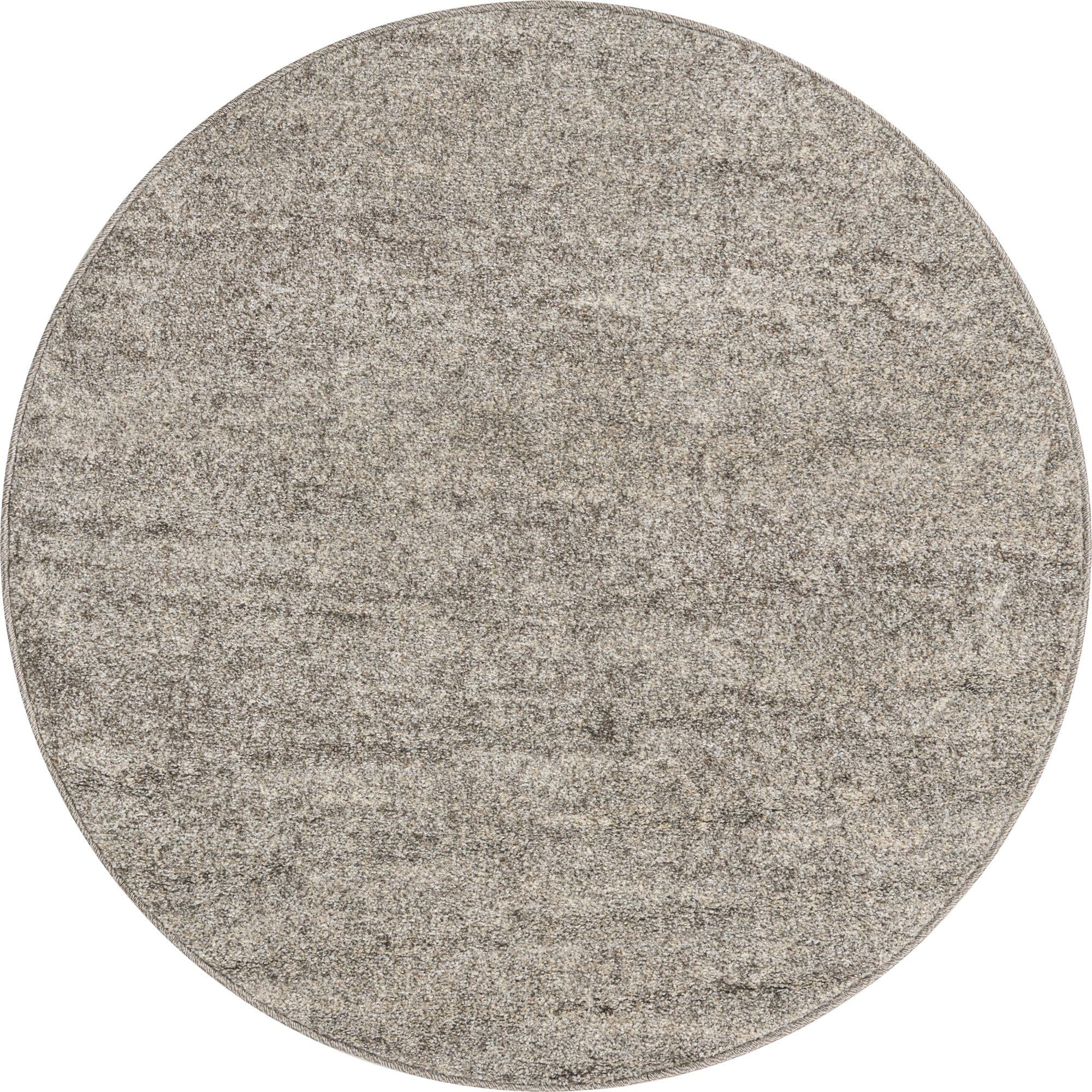Unique Loom Del Mar Collection Area Rug - Lucille (4' 1'' Round, Gray/ Ivory)