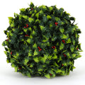 3rd Street Inn Holly Topiary Ball - 11 Artificial Topiary Plant - Wedding Decor - Indoor/Outdoor Artificial Plant Ball - Topiary