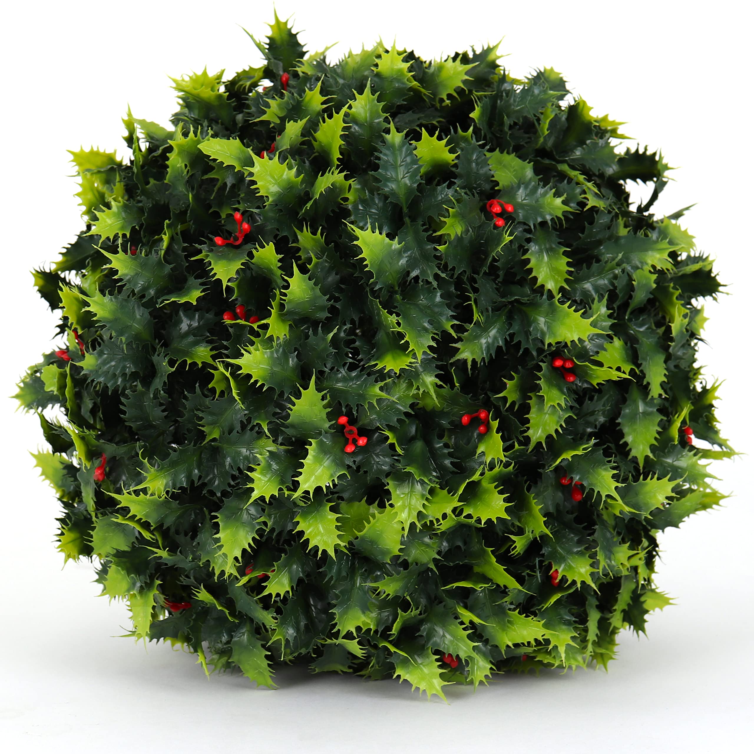 3rd Street Inn Holly Topiary Ball - 11 Artificial Topiary Plant - Wedding Decor - Indoor/Outdoor Artificial Plant Ball - Topiary