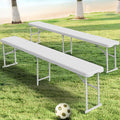 YITAHOME 2 Pack 6FT Folding Bench, Light Weight Portable Folding Benches with Carrying Handle for Indoor/Outdoor Multi Entertain