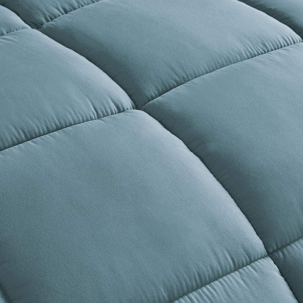 Chezmoi Collection China Blue Down Alternative Comforter Queen - 3-Piece Lightweight Comforter Set - All Seasons Microfiber Comf