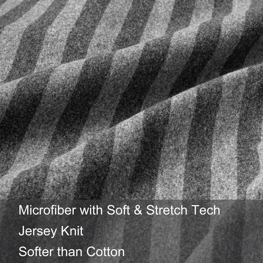 2-Pack Stretch Pillow Cases - Jersey Knit & Ultra Soft Envelope Closure Pillowcases T-Shirt Like Microfiber Blend - Suitable For