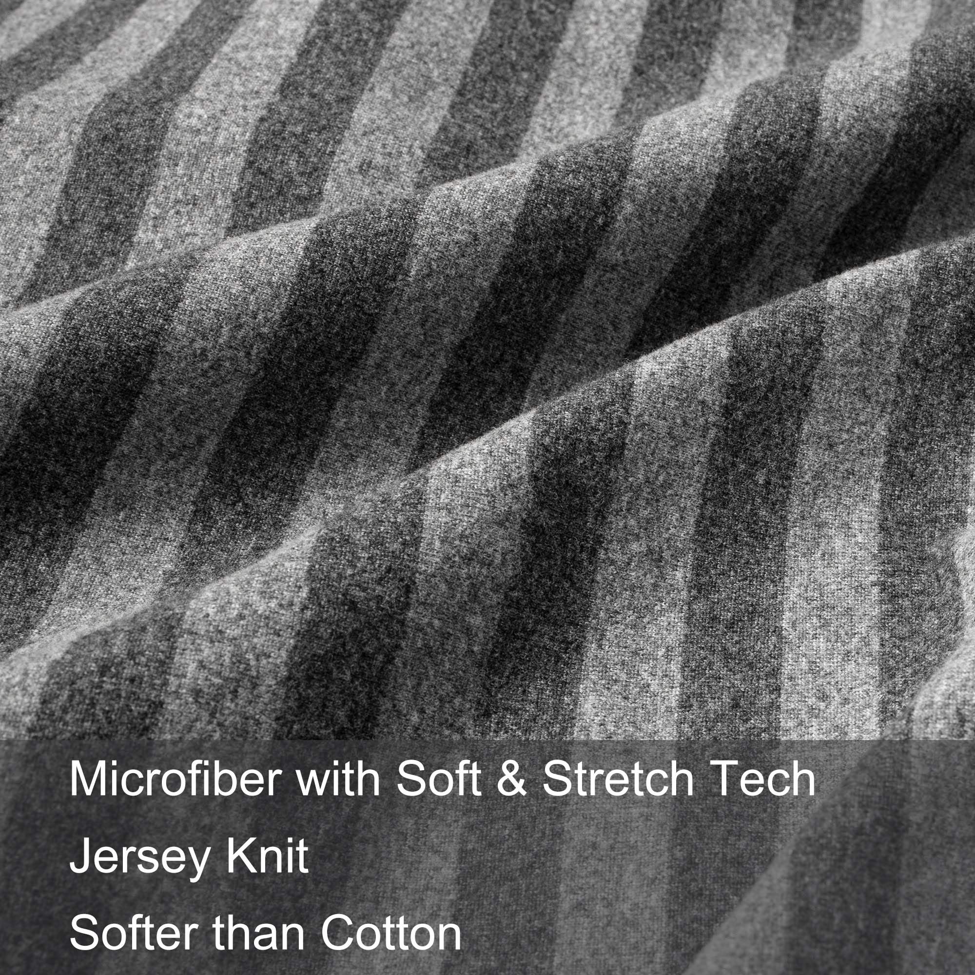 2-Pack Stretch Pillow Cases - Jersey Knit & Ultra Soft Envelope Closure Pillowcases T-Shirt Like Microfiber Blend - Suitable For