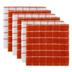 DII Basic Terry Collection Windowpane Dishcloth Set, 12x12, Spice, 6 Piece