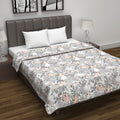 Divine Casa 100% Cotton Reversible Double Bed Dohar | Soft & Lightweight Ac Blanket | Summer Quilt | 220 X 205 Cm, Floristry Sla