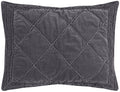 Rizzy Home | BQ4192 | Standard Sham | 20"x26" Gray/Black/Nuetral Solid