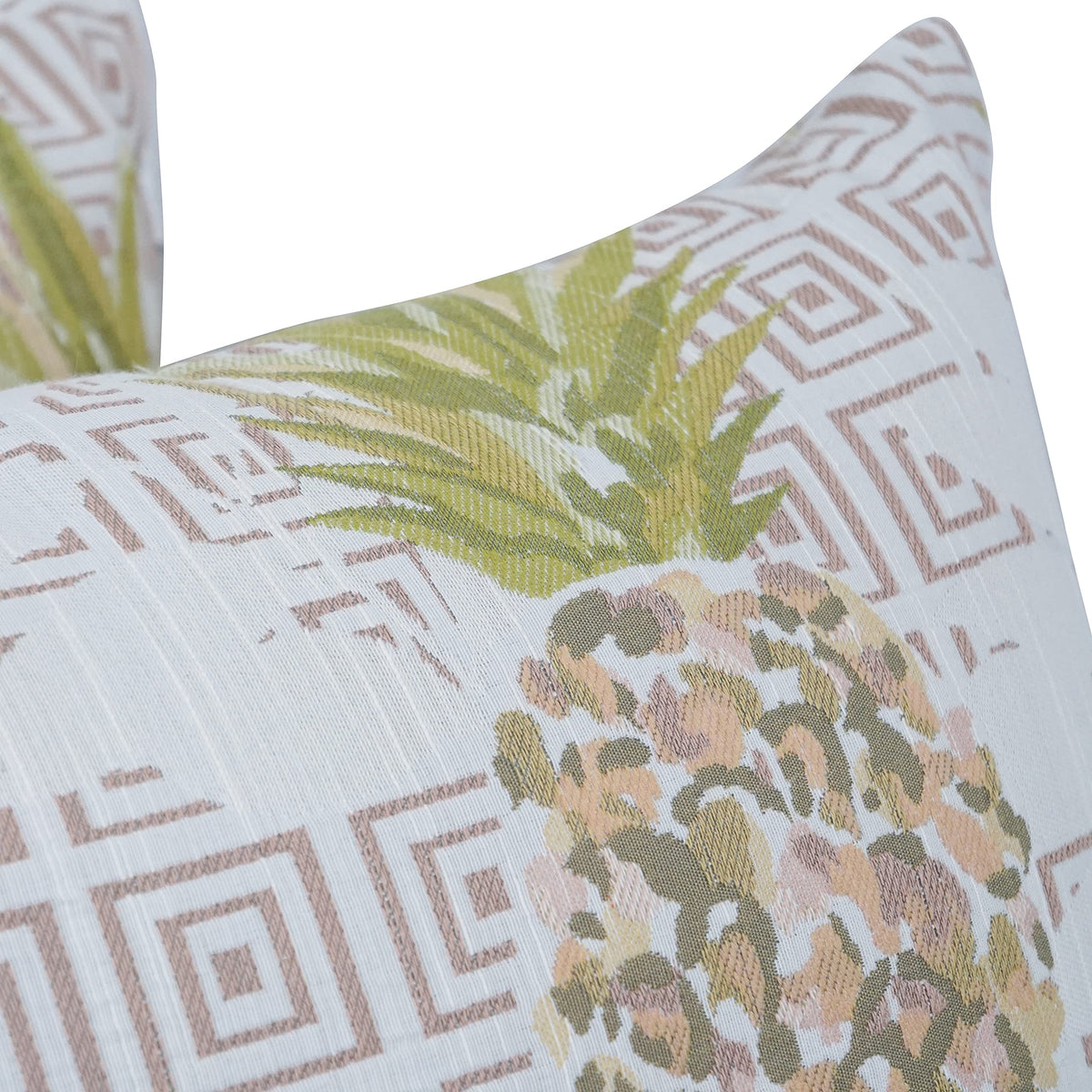 Blazing Needles Square Polyester Jacquard Throw Pillows, 17", Zeena Blush 2 Count