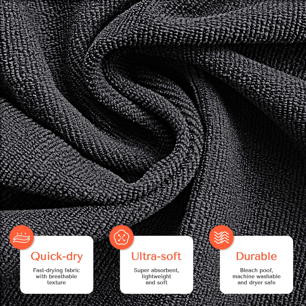 Tasalon Microfiber Hair Towel - 10 Pack - Salon Towels - Quick Dry Microfiber Towels - 29 X 16 Inches Ultra-Soft Microfiber Towe