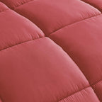 Chezmoi Collection Mineral Red Down Alternative Comforter Queen - 3-Piece Lightweight Comforter Set - All Seasons Microfiber Com