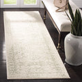 SAFAVIEH Adirondack Collection Runner Rug - 26 x 14, Ivory & Sage, Oriental Distressed Design, Non-Shedding & Easy Care, Ideal