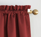 Sun Zero Easton Energy Saving Blackout Rod Pocket Curtain Panel, 40' X 84', Red