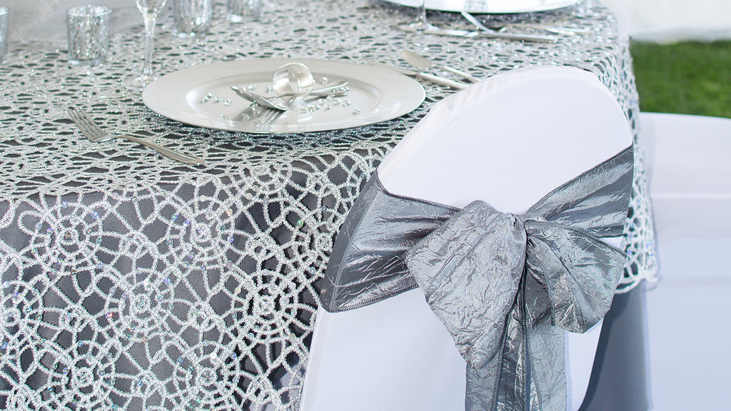 Linentablecloth Polyester Banquet Chair Cover White