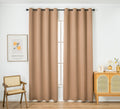 Pi Blackout Long Curtains 108 Inches Length,Energy Efficient Room Darkening Door Curtains Window Treatment With Grommet For Living Room/Bedroom/French Door/Patio 1 Panel (Cappuccino,W52Xl108)