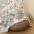 Story@Home Sheer Curtains 8 Feet Long Set Of 2 | Floral Printed | Semi Transparent Net Curtain | Semi Long Door Curtain For Livi