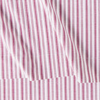 Nautica - Queen Sheets, Cotton Percale Bedding Set, Casual Home Decor (Coleridge Stripe Red, Queen)