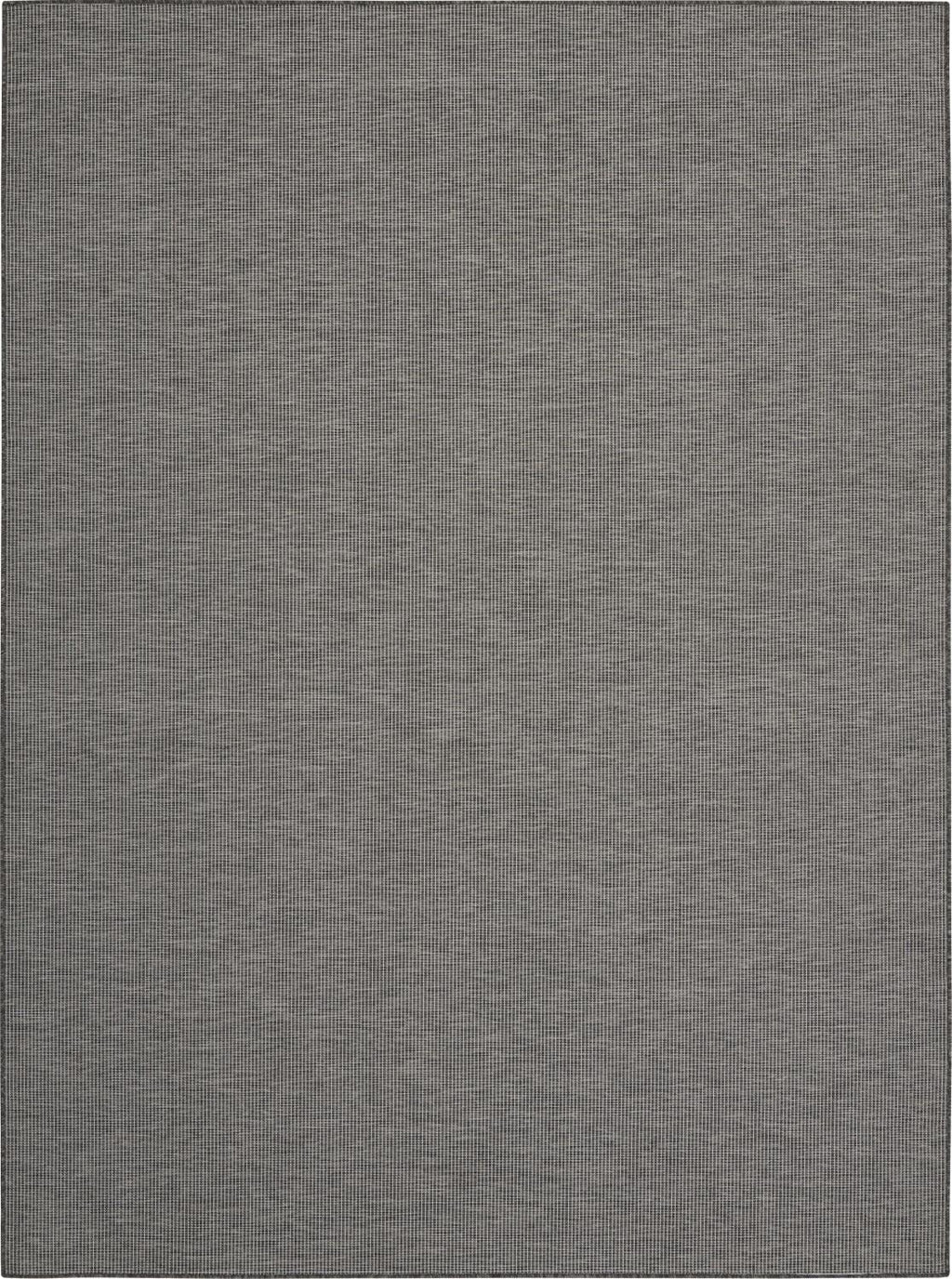 Nourison Positano Indoor-Outdoor Charcoal 9' X 12' Area Rug, Easy Cleaning, Non Shedding, Bed Room, Living Room, Dining Room, Ba