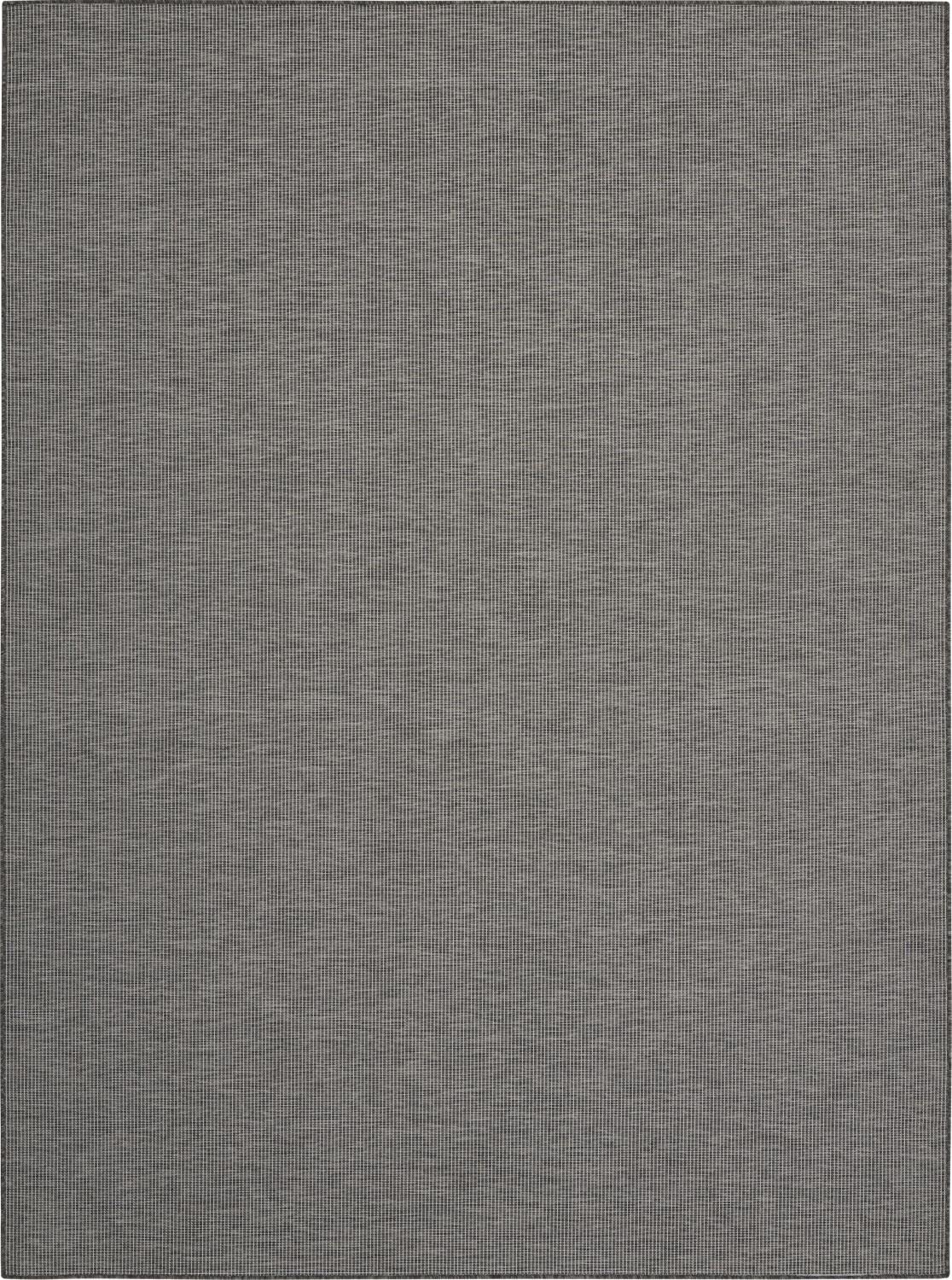 Nourison Positano Indoor-Outdoor Charcoal 9' X 12' Area Rug, Easy Cleaning, Non Shedding, Bed Room, Living Room, Dining Room, Ba