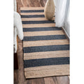 nuLOOM Alisia Flatweave Striped Jute Runner Rug, 2 6 x 6, Off-white