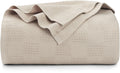 Utopia Bedding 100% Cotton Blanket (Full Size - 90X84 Inches) 350Gsm Lightweight Thermal Blanket, Soft Breathable Blanket For Al